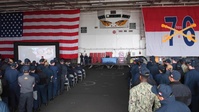 USS Ronald Reagan (CVN 76) hosts Jon Voight and Sean McNamara