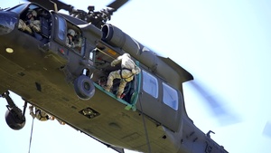 Oklahoma Guardsmen on rappel