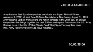 2024 Army Reserve Best Squad Competition Expert Physical Fitness Assessment B-roll