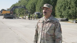 Interview: Senior Master Sgt. Purvangkumar Kalani talks about U.S., Estonian civil engineers repairing airfield damage
