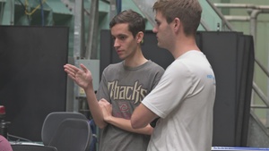 Elijah Andrews, Post-Doctoral Research Fellow from University of Michigan works with Carderock at the LCC