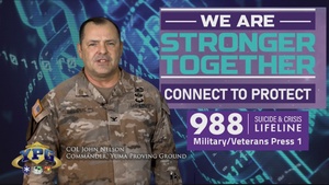 A word from YPG Commander Col. John Nelson on Suicide Prevention Month