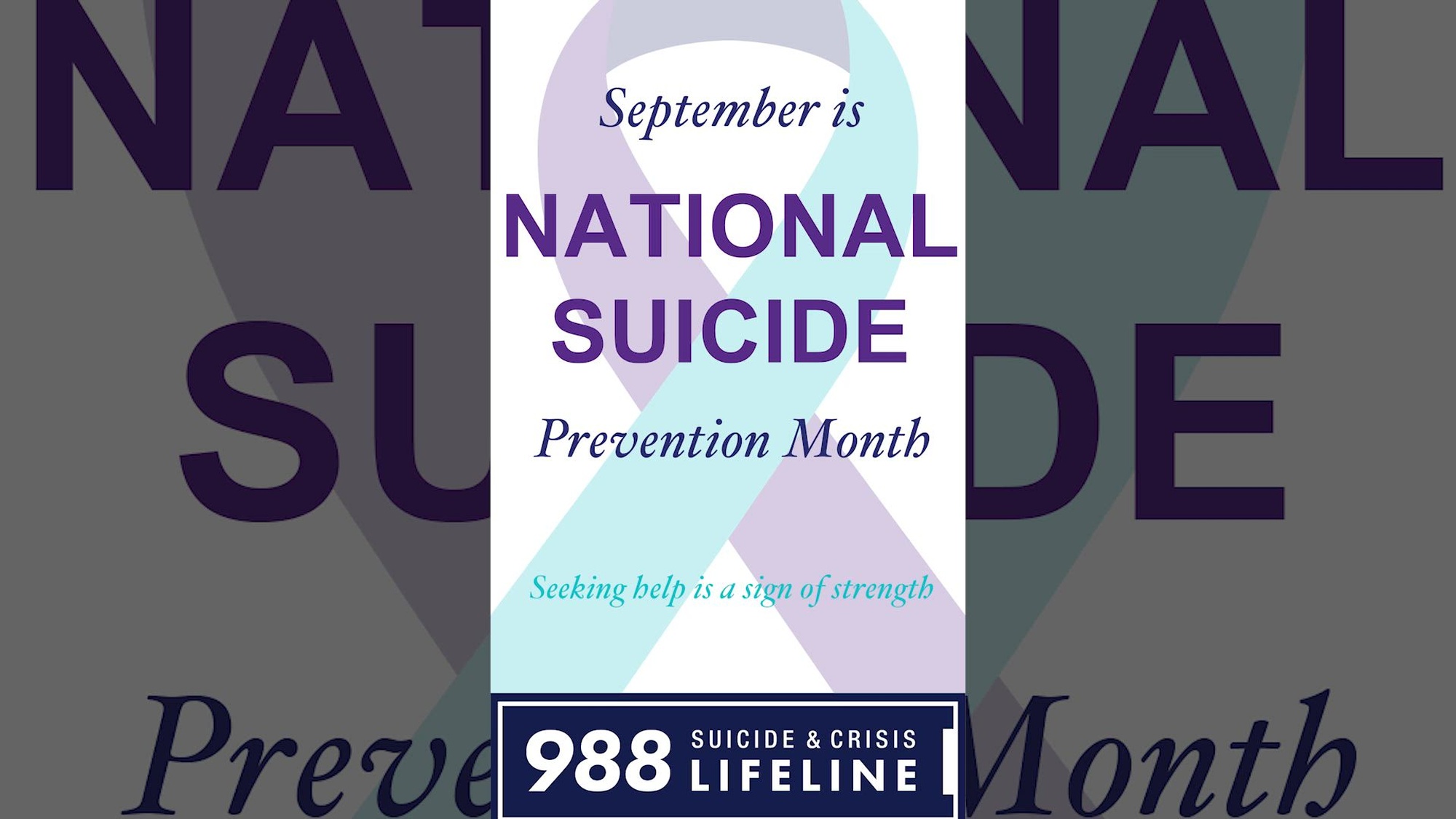 September is Suicide Awareness and Prevention Month. If you need help please contact the suicide and crisis lifeline by dialing 988. (U.S. Air National Guard video by Senior Airman Nathan Wingate)