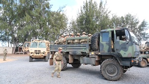 U.S. Military and Kenya Defense Forces strengthen base defense response- B-Roll