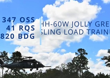 820th BDG, 41st RQS and 347th OSS conduct sling load training