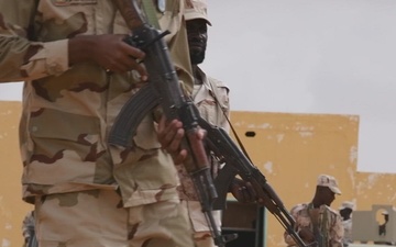 U.S. Army Advisors, Civil Affairs train with Mauritanian Army - BROLL Tactical Movement