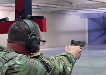 Headquarters Battery conducts M17 range to maintain lethality