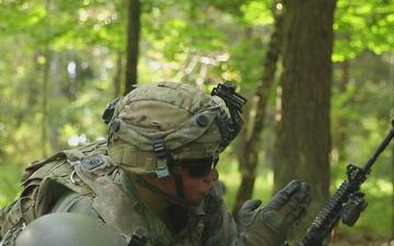 173rd Airborne Brigade soldiers patrol during Saber Junction exercise