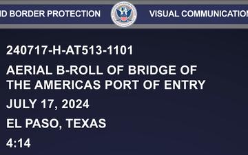 Aerial B-Roll of Bridge of the Americas Port of Entry