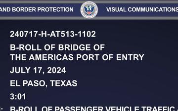 B-Roll of Bridge of the Americas Port of Entry