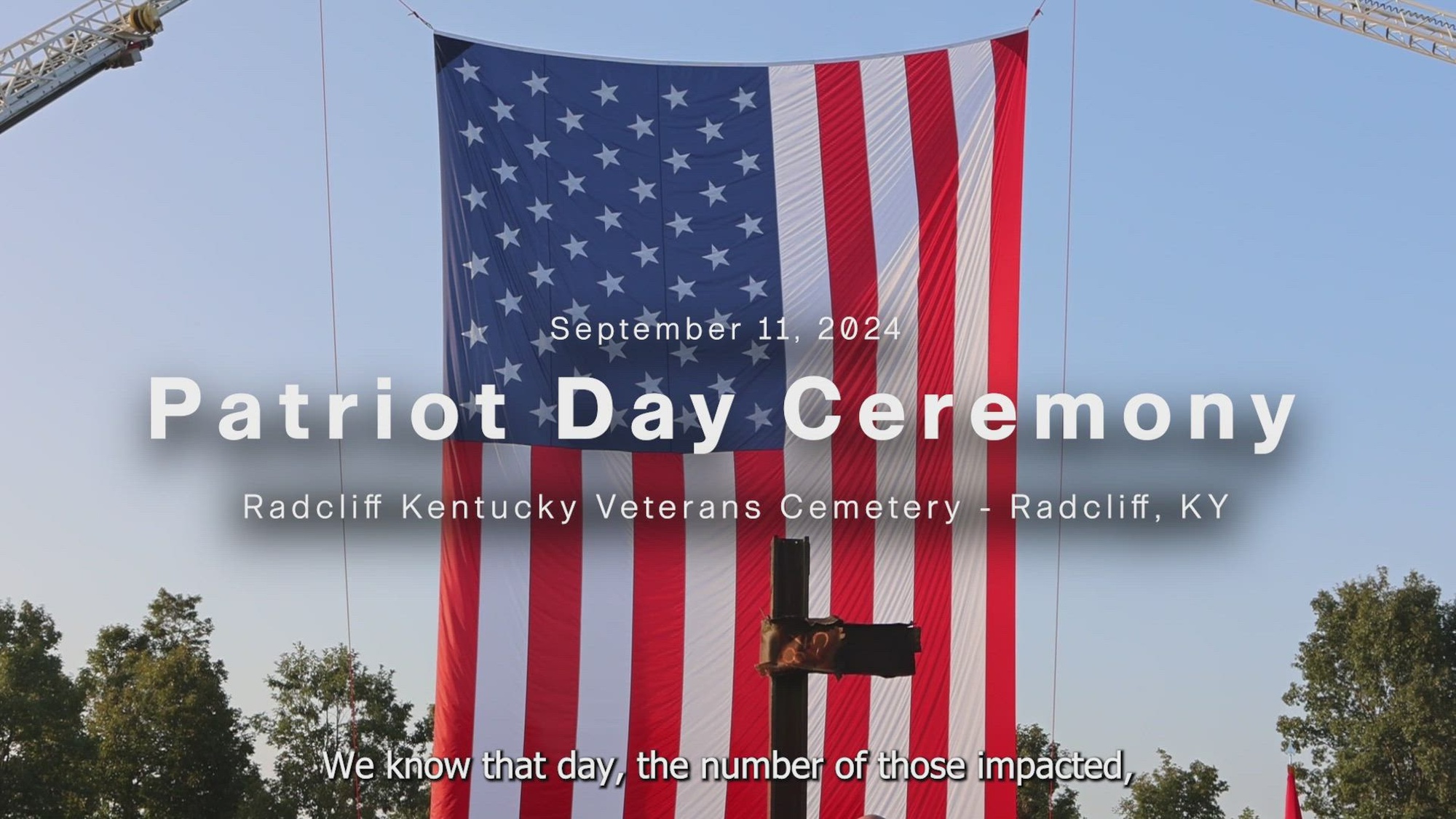 Fort Knox officials and guests join at Radcliff Kentucky Veterans Cemetery Central to attend the annual Patriot Day ceremony, Sept. 11, 2024.