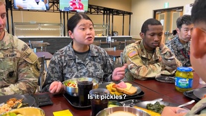 U.S. Soldiers, Japan Air Self-Defense Force members bond over lunchtime discussions