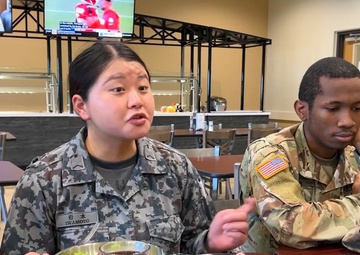 U.S. Soldiers, Japan Air Self-Defense Force members bond over lunchtime discussions