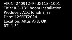 97 MXS KC-135 Boom installation B-Roll package