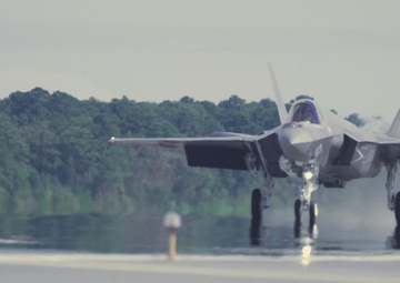 Marine Fighter Attack Squadron (VMFA) 251 receives the Marine Corps' first East Coast based F-35C (B-Roll)