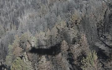 California Army National Guard Aviation supports containment operations of fires in San Bernardino Mountains, California