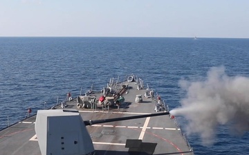 USS Dewey Conducts Live-Fire Weapons Drill During Exercise Kakadu 2024