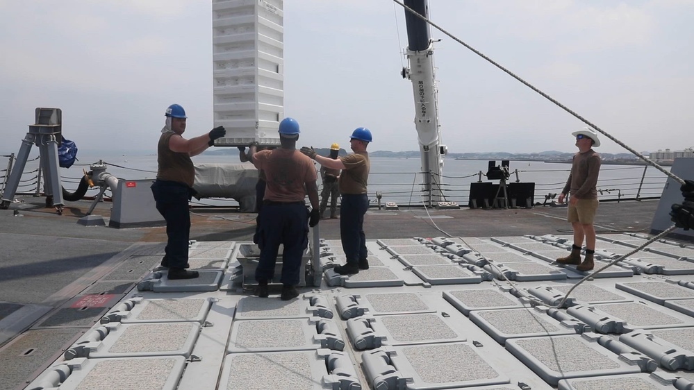 DVIDS - Video - USS Dewey (DDG 105) Conducts Ammo Onload