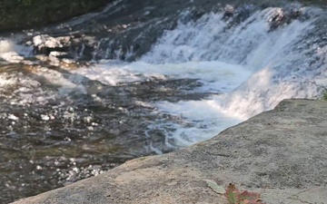 Fall 2024 Views at Fort McCoy's Trout Falls in Pine View Recreation Area