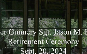 U.S. Marine Corps Master Gunnery Sgt. Jason M. Elson Retirement Ceremony