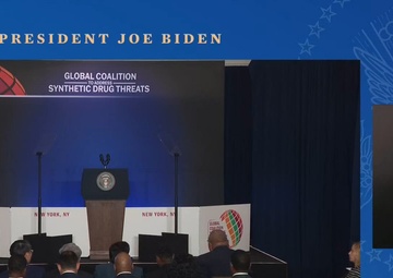 Secretary of State Antony J. Blinken delivers remarks at a Summit of the Global Coalition to Address Synthetic Drug Threats