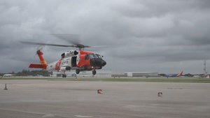 Coast Guard Air Station Clearwater stages assets during Hurricane Helene