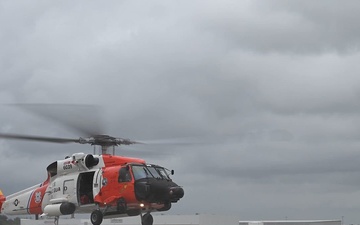 Coast Guard Air Station Clearwater stages assets during Hurricane Helene