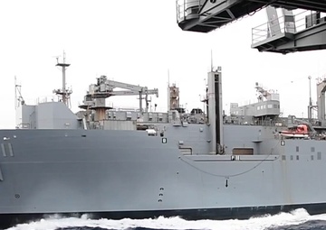 USS Nimitz Replenishes At Sea