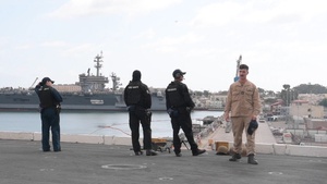 USS Nimitz Pulls Out Of Naval Air Station North Island