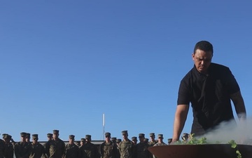 B-Roll: MRF-D 24.3 Marines, Sailors, ADF participate in Tiwi Island people, Larrakia people spiritual walk, cleansing ceremony