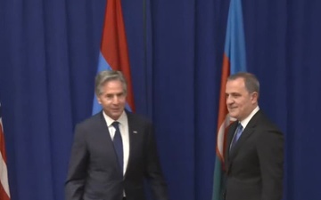 Secretary of State Antony J. Blinken meets with Armenian Foreign Minister Ararat Mirzoyan and Azerbaijani Foreign Minister Jeyhun Bayramov