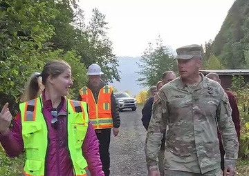 Commanding General of the Pacific Ocean Division tours civil works projects in Alaska