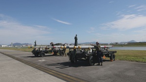 U.S. Marine Corps preforms a loading missiles exercise in Japan