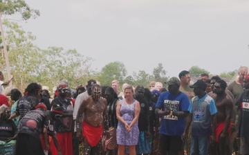 U.S. Marines, families of fallen honored by Tiwi Island, Larrakia people in historic Pukumani ceremony