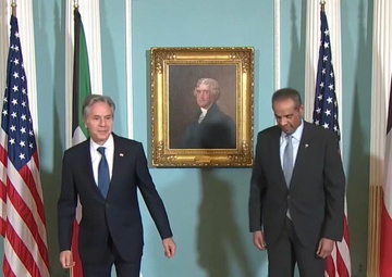 Secretary of State Antony J. Blinken meets with Kuwaiti Foreign Minister Abdullah Ali al-Yahya at the Department of State
