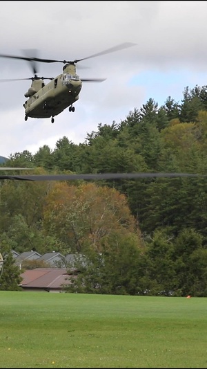 National Guard CH-47 Chinooks Transport Emergency Supplies