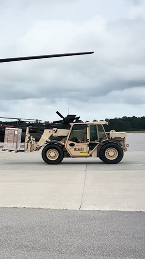 National Guard Helicopters Fly missions Over Flooded North Carolina