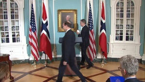 Secretary Blinken participates in a memorandum of cooperation signing ceremony on “High-Standard, Market-Oriented Trade of Critical Minerals” with Norwegian Foreign Minister Espen Barth Eide at the Department of State