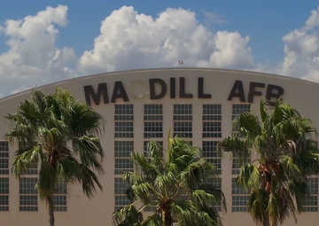 Aerial B-Roll - MacDill AFB following Hurricane Helene