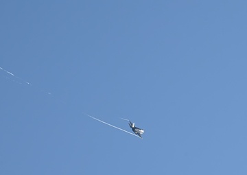 F-35A Lightning IIs fly over Razorback Range