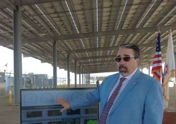 Jarrod Ross explaining microgrid monitoring system