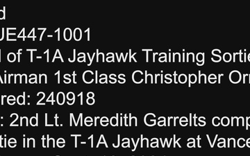 B-Roll of T-1A Jayhawk Training Sortie