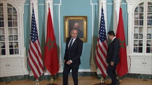 Secretary of State Antony J. Blinken meets with Moroccan Foreign Minister Nasser Bourita at the Department of State