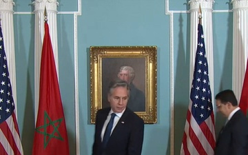 Secretary of State Antony J. Blinken meets with Moroccan Foreign Minister Nasser Bourita at the Department of State