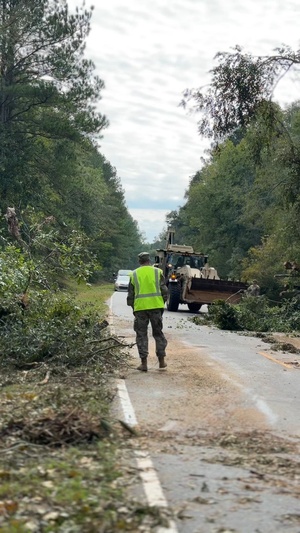 REELS Georgia National Guard Soldiers conduct road clearing operations in Augusta post Hurricane Helene