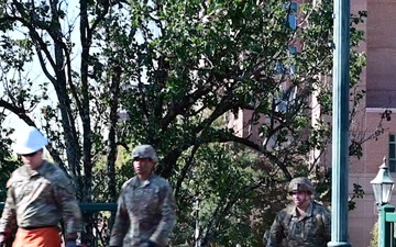 Georgians Helping Georgians: Citizen Soldiers conduct road and walkway clearance in downtown Augusta Post-Hurricane Helene