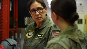 (Ret.) Lt. Col. Olga Custodio Visit to Beale AFB, T-38 Flight BRoll