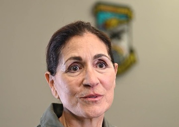 (Ret.) Lt. Col. Olga Custodio Visit to Beale AFB Interview BRoll