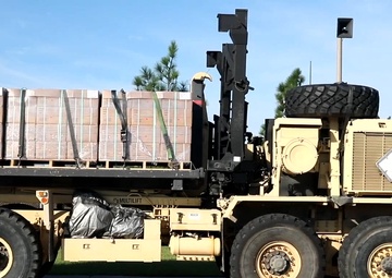 U.S. Army Soldiers conduct preventive maintenance checks in support of Hurricane Helene disaster relief efforts