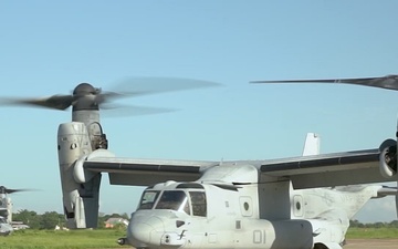 B-Roll: 15th MEU Loads MV-22B Ospreys With Disaster Relief Supplies at Laoag Airport